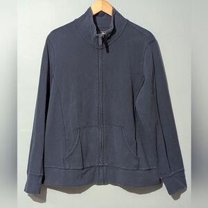 L.L.‎ Bean Navy Blue Full Zip-Up Sweatshirt Jacket Women's XL